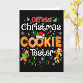 Christmas Cookie Tester Taster Baking Crew Toddle  Kaart (Gele Bloem)