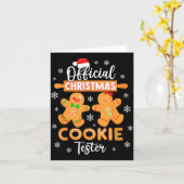 Christmas Cookie Tester Taster Baking Crew Toddle Kaart (Gele Bloem)