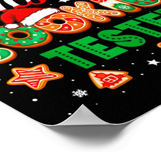 Christmas Cookie Tester Taster Baking Crew Toddler Poster (Hoek)