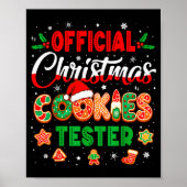 Christmas Cookie Tester Taster Baking Crew Toddler Poster (Voorkant)