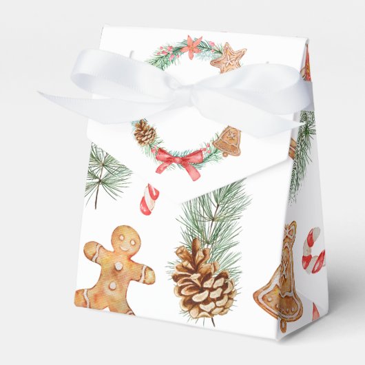 Christmas Cookie Wreath Baby shower Bedankdoosjes (Voorkant Zijde)