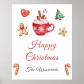 Christmas Cookies and Cocoa Party Welcome Poster (Voorkant)