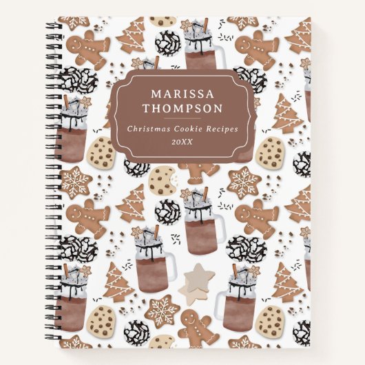 Christmas Cookies Holiday Baking Recipe Cookbook Notitieboek (Voorkant)