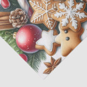 Christmas Cookies Pinecones and Greenery Festive  Tissuepapier (Detail)