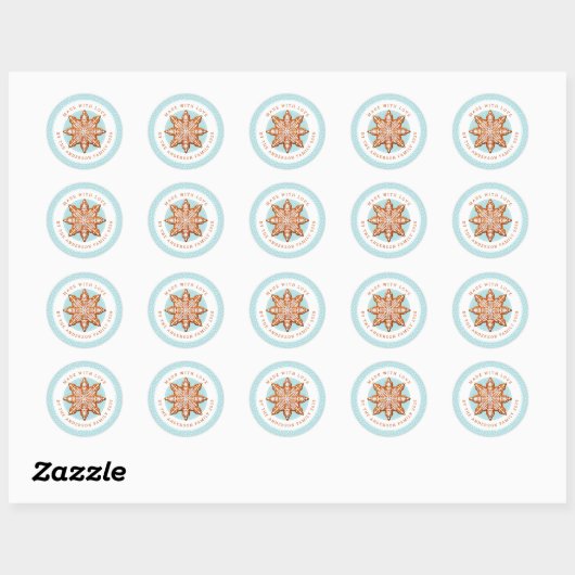 Christmas Cookies Round Stickers (Feuille)