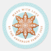 Christmas Cookies Round Stickers (Devant)