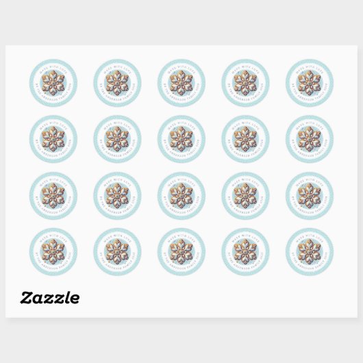 Christmas Cookies Round Stickers (Feuille)