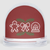 Christmas Cookies & Snow Globe Festive Design (Arrière)