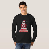 Christmas Cool Hipster Santa T-Shirt (Voorkant volledig)