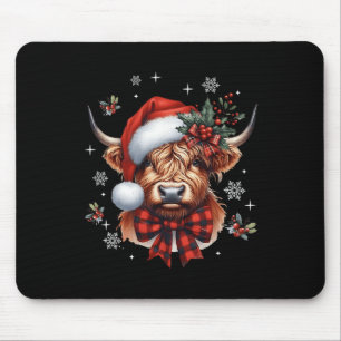 Christmas Coquette Highland Koe Schattige Moo Koe  Muismat