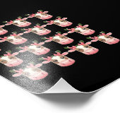 Christmas Coquette Highland Koe Western Xmas Foto Afdruk (Hoek)