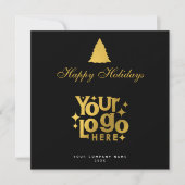 Christmas Corporate Business Logo Holiday Gold (Voorkant)