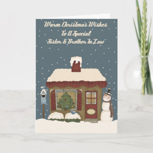 Christmas Cottage is een speciale zus broer in de Feestdagen Kaart
