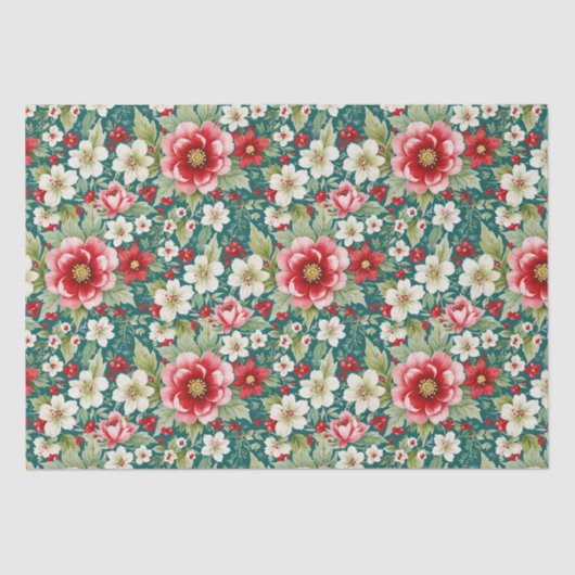 Christmas Country Garden Tissuepapier (Voorkant)