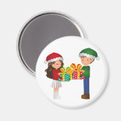 Christmas Couple Magnet Magneet (Voorkant / Achterkant)