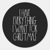 Christmas Couple Shirt Funny Xmas Matching I Have Ronde Sticker (Voorkant)