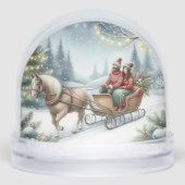  Christmas Couple Sleigh with Horse  (Avant)