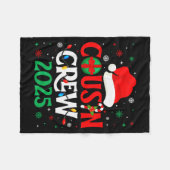 Christmas Cousin Crew 2025 Xmas Funny Matching Fam Fleece Deken (Voorkant (Horizontaal))