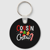 Christmas Cousin Crew Funny Santa Hat Light Kids M Sleutelhanger (Voorkant)