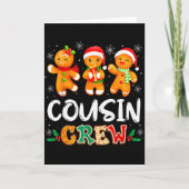 Christmas Cousin Crew Santa Hat Family Matching Fu Kaart (Voorkant)