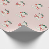 Christmas Cowboy Boot Wrapping Paper Cadeaupapier (Hoek)