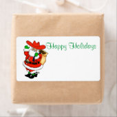 Christmas Cowboy Père Noël Étiquette Ou Nom Modèle (En situation)