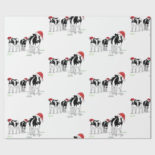 Christmas Cows Cadeaupapier (Vlak)