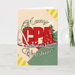 CHRISTMAS CPA Certified Public Accountant Feestdagen Kaart