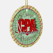 CHRISTMAS CPA Certified Public Accountant Keramisch Ornament (Rechts)