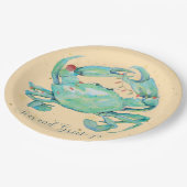 Christmas Crab Beach Papieren Bordje (Gekanteld)