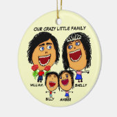 Christmas Crazy Family Cartoon Keramisch Ornament (Links)