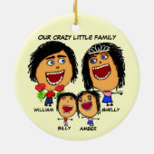 Christmas Crazy Family Cartoon Keramisch Ornament (Achterkant)