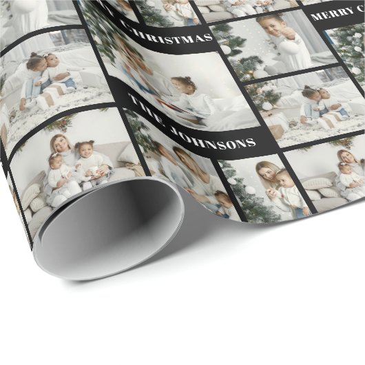 Christmas Creëer Your Own 6 Fotocollage Cadeaupapier (Rol Hoek)