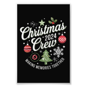 Christmas Crew 2024Familie Matching Kerstfeest Foto Afdruk