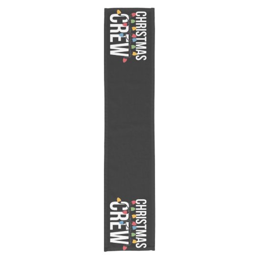 Christmas Crew Familie Kerstvakantie Korte Tafelloper (Voorkant)