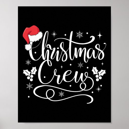 Christmas Crew Family Group Matching Christmas Paj Poster (Voorkant)