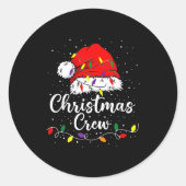 Christmas Crew Family Group Matching Christmas Paj Ronde Sticker (Voorkant)
