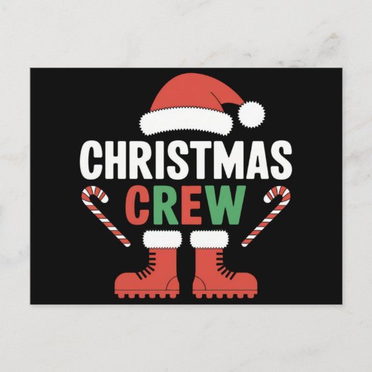 Christmas Crew kerstboom vakantie matching familie Briefkaart (Voorkant)