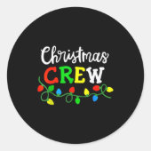 Christmas Crew Matching Family Xmas Party Men Wome Ronde Sticker (Voorkant)