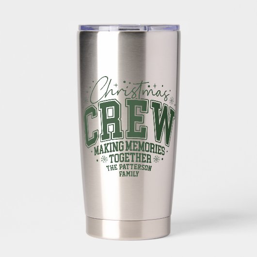 Christmas Crew Personalized Family Name Geïsoleerde Drinkbeker (Voorkant)