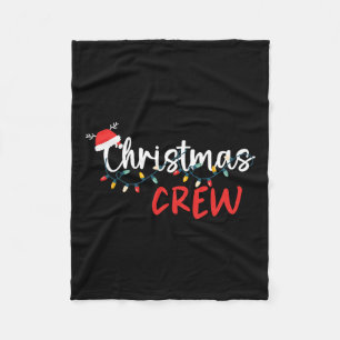 Christmas Crew Xmas Lights Familie Bijpassende Pyj Fleece Deken