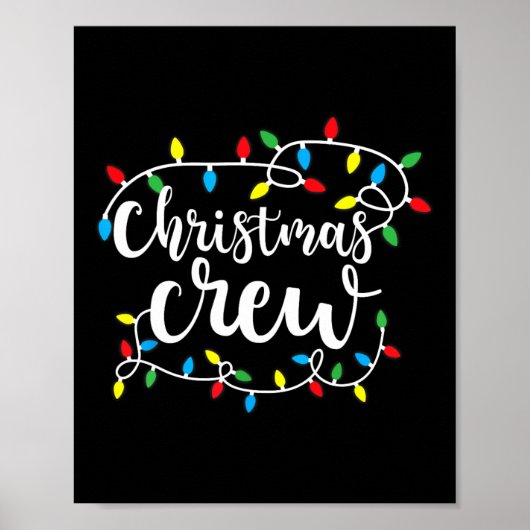 Christmas Crew Xmas Lights Familie Bijpassende Pyj Poster (Voorkant)