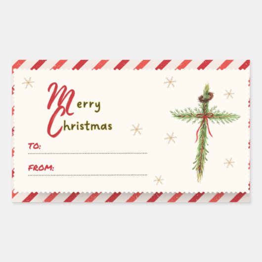Christmas Cross Label (Voorkant)