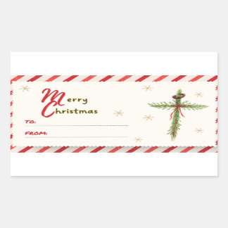 Christmas Cross Label