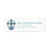 Christmas Cross Return Address Labels (Voorkant)