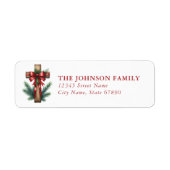 Christmas Cross Return Address Labels (Voorkant)