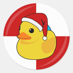 Christmas Cruise Ducks Verzamelbaar Ronde Sticker