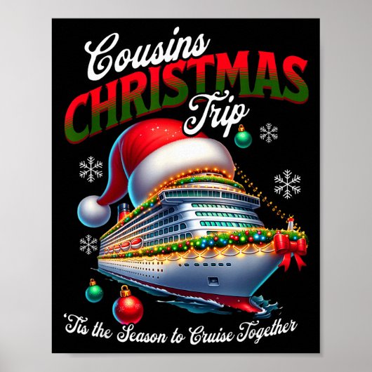 Christmas Cruise Ship Matching Cousins Trip Holida Poster (Voorkant)