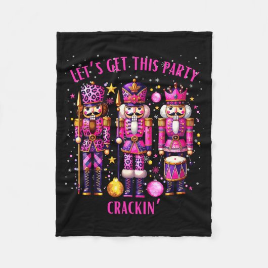 Christmas Crushing It Nutcracker - Funny Retro Ugl Fleece Deken (Voorkant)