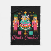 Christmas Crushing It Nutcracker - Funny Retro Ugl Fleece Deken (Voorkant)